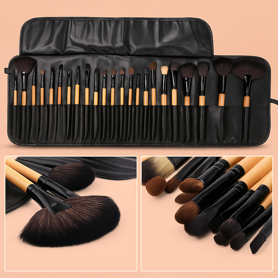 24pcs Professional Makeup Brush Set with Gift Bag