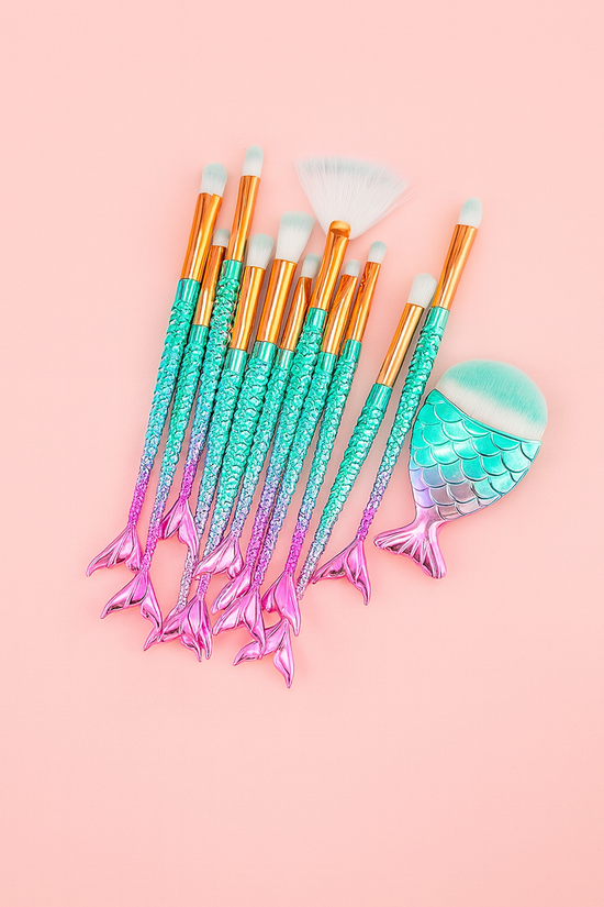 11pcs Mermaid Makeup Brush Set